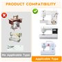 Lot de 6 Pieds de biche en Acier Inoxydable pour Machine à Coudre Compatible avec Brother Singer, W6, Elina, Janome, Pfaff