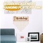 LIOOBO Calendrier Anniversaire Bois Tranches de Bois Disque Rondes pour Calendrier d'Ami Anniversaire Bricolage DIY Fabrication