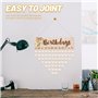 LIOOBO Calendrier Anniversaire Bois Tranches de Bois Disque Rondes pour Calendrier d'Ami Anniversaire Bricolage DIY Fabrication