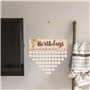 LIOOBO Calendrier Anniversaire Bois Tranches de Bois Disque Rondes pour Calendrier d'Ami Anniversaire Bricolage DIY Fabrication