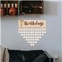 LIOOBO Calendrier Anniversaire Bois Tranches de Bois Disque Rondes pour Calendrier d'Ami Anniversaire Bricolage DIY Fabrication