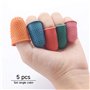 Qling Pack de 5 Caoutchouc Dés à Coudre, Anti-dérapant Flexible Thimblette Caoutchouc pour Note-Counting Page-Turning, Couture, 