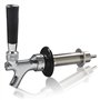 PERA Robinet de fût de bière avec tige de 127 mm et poignée noire pour brassage maison