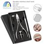 Ongles Incarnés MojiDecor Coupe-ongles Kit de 6Pcs Manucure Pédicure Professionnel en Inox, Pince Lime Excavateur à Ongles Pouss