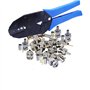 BNC pince et 20pcs connecteurs mâles à sertir BNC sur câble coaxial RG58 RG59