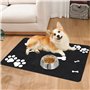 Tapis Gamelle Chat Et Chien, 2 Tapis De Bol, 40 x 60 cm Tapis De Gamelle pour Chien, Tapis Imperméable pour Chat Et Chien, Tapis