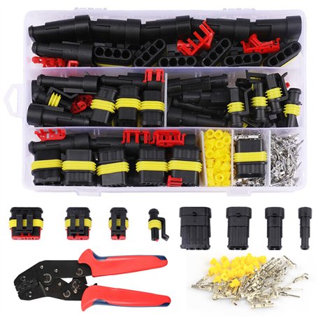 YIDM Imperméable à l'eau Connecteurs: 352Pcs Voiture Étanche Connecteur Électrique + Pince à Sertir