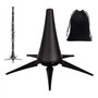 MEGYAD Support de clarinette noir : support de trompette pliable avec 5 pieds