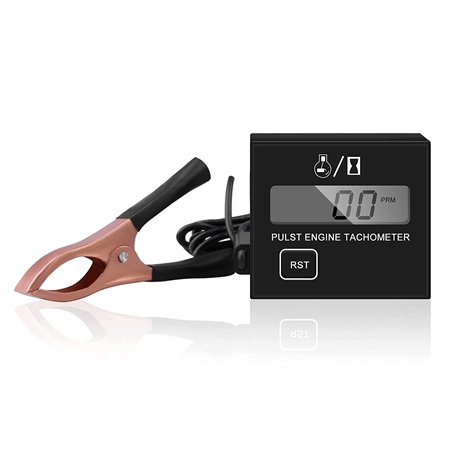 Aicharynic Tachymètre numérique inductif - Petit tachymètre moteur étanche - Avec compteur d'heures - Pour tronçonneuses