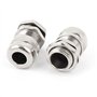 sourcingmap 2pcs presse-étoupe connecteurs étanches en métal argenté M14 de 4 à 8 mm de diamètre