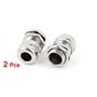 sourcingmap 2pcs presse-étoupe connecteurs étanches en métal argenté M14 de 4 à 8 mm de diamètre