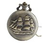 Infinite U Voilier Antique/Navires de Guerre/Bateau de Pirate Grand Montre de Poche Quartz Chiffres Arabes