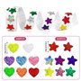 1000pcs Rouleau D'Autocollants ColoréS D'éToiles Et De Coeurs De Paillettes, Autocollants D'Autocollants De Paillettes De RéComp