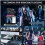 Appareil Photo Numérique 4K UHD Autofocus avec Carte 32G, Caméra de Vlogging 48 MP avec écran Rabattable à 180° et Lentille UV,