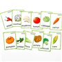 20 Pcs-Vegetables Flash Cards-Jouets éducatifs d'apprentissage préscolaire et Cartes Flash de Mots d'images d'apprentissage,12x9