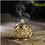 HDGSAFD 2 Brûleurs D'Encens Lotus, Bougeoir D'Encens en Métal, Mini Bâtons D'Encens, Porte-Encens De Table Lotus, Ornements Créa