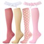 4 Paires De Chaussettes Pour Femmes Et 2 Pièces D'Anneaux De Jambe
