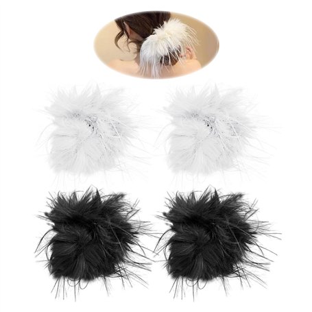 4 Pièces Manchettes En Plumes