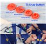 ilauke Snap Pince + 400 PCS Boutons Pressions de T5-12mm Pression Kit de Pince PourT3 T5 T8 en Plastique Multicolores 20 Couleur