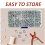 MEMOFYND Lot de 100 paires de boutons pression en métal avec 1 pince à pression pour coudre des vêtements, du cuir, des jeans