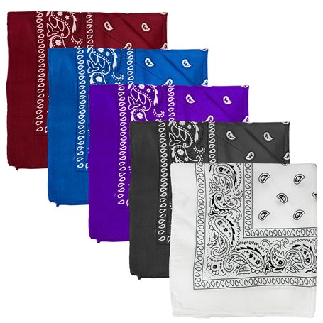 MEMOFYND 5 pcs Bandana Foulard Multifonction Foulard Coton Motif Camouflage Masque Visage Homme Bandeau Femme Bandeau Mouchoir C