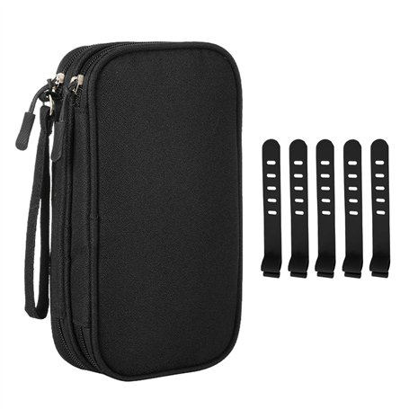 MAXQUU 1 sac de rangement de câble électronique de voyage avec 5 sangles de rangement pour câbles