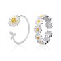 NyxSeat 1 bague en forme de marguerite avec 1 petite bague en forme de marguerite - Bijoux tendance pour femme - Bijoux fantaisi
