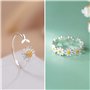 NyxSeat 1 bague en forme de marguerite avec 1 petite bague en forme de marguerite - Bijoux tendance pour femme - Bijoux fantaisi