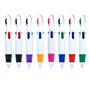 Lot de 8 Stylos à Bille Multicolores 4 en 1 - Multifonction Avec Porte-clé et Outils
