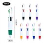 Lot de 8 Stylos à Bille Multicolores 4 en 1 - Multifonction Avec Porte-clé et Outils