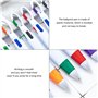Lot de 8 Stylos à Bille Multicolores 4 en 1 - Multifonction Avec Porte-clé et Outils