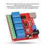 Module de relais 24V, module de relais 4 canaux Ordinateur USB Smart Switch Controller Module de relais, Puce de contrôle USB ha