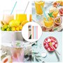 Lot de 3 pailles réutilisables en silicone - Paille Boba ouverte et lavable - Pas de brosse de nettoyage nécessaire- Pailles réu