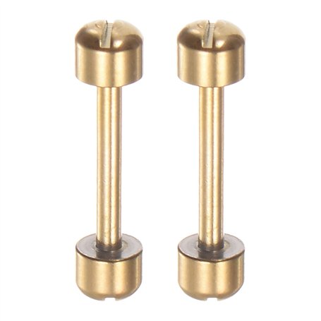 sourcing map 2pcs Montre Vis Tube Tige 16mm Intérieur Dia Acier Inoxydable Acier Montre Bracelet Épingles