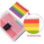 Lot de 4 mini chemises à documents format A6 18 x 11,4 x 4,1 cm, organiseur de poche arc-en-ciel à 13 compartiments extensibles 