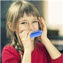 Jzhen 2Pcs Harmonica Enfants, Instrument À Vent Harmonica dans Jouet Harmonica 10 Trous en Plastique, Bleu et Rose