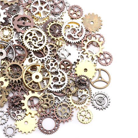 DAHI 150g steampunk antique engrenages pendentif horloge roue de roue pour l'artisanat