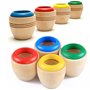 OFKPO 4 Pcs Mini kaléidoscope en Bois Magical, Kaléidoscope en Bois Magique Jouet D'éducation pour L'apprentissage des Enfants