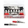 WMYCONGCONG Lot de 22 pinces crocodiles en métal avec aiguilles en plastique Rouge/noir