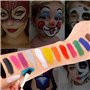 POFET Body Painting Kit de peinture pour le visage, Palette professionnelle non toxique de 15 couleurs lavable avec brosse pour 