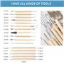 43pcs Outil de Poterie Sculpture Argile Burin Modelage,Kit d'outils Poterie avec Sac de Rangement,Convient aux Céramistes, Menui