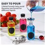 12 Mini Bouteille Verre,Bouteilles Miniatures Réutilisables 60ml,Petite Bouteille en Verre Vide avec entonnoir,étiquette,brosse