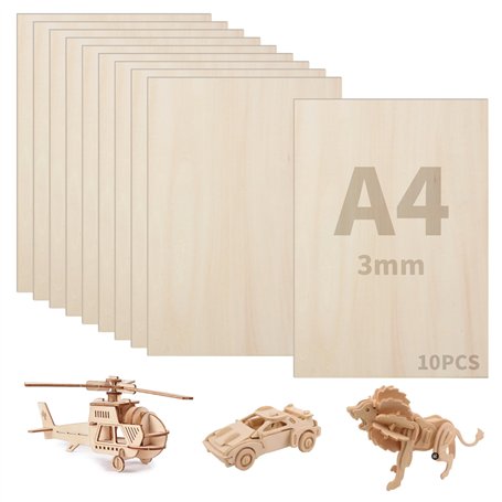 10 Pièces 300x210x3mm Contreplaqué