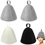 GUTERTOP Lot de 4 bonnets de sauna en feutre - Pour homme et femme - Pour les amateurs de sauna - Une expérience de bien-être (n