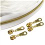 ByaHoGa 50 Pièces Curseurs pour #5 Nylon Fermeture éclair au mètre 30 mm (Doré)