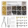 Lixiluxia 180 Paires de Rivets pour Cuir À Frapper