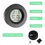 Gvolatee Thermometre Hygrometre Interieur, Mini Digital Thermomètre Hygromètre Intérieur, Rond Temperature Interieur Maison, Hau