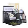 MumdoYAL Organisateur de bureau en maille métallique avec tiroir et porte-stylos pour stylos