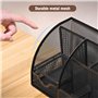 MumdoYAL Organisateur de bureau en maille métallique avec tiroir et porte-stylos pour stylos, notes adhésives, agrafeuses, tromb