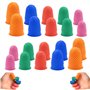 OTTYMO 20 Pcs Doigtier Caoutchouc Protège Doigt Protecteur Doigt 5 Tailles Protection Bout de Doigt Anti-dérapant Dés à Coudre P